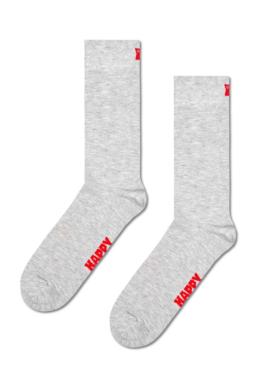 

Чорапи Happy Socks Solid Sock в сиво P001007, Сив