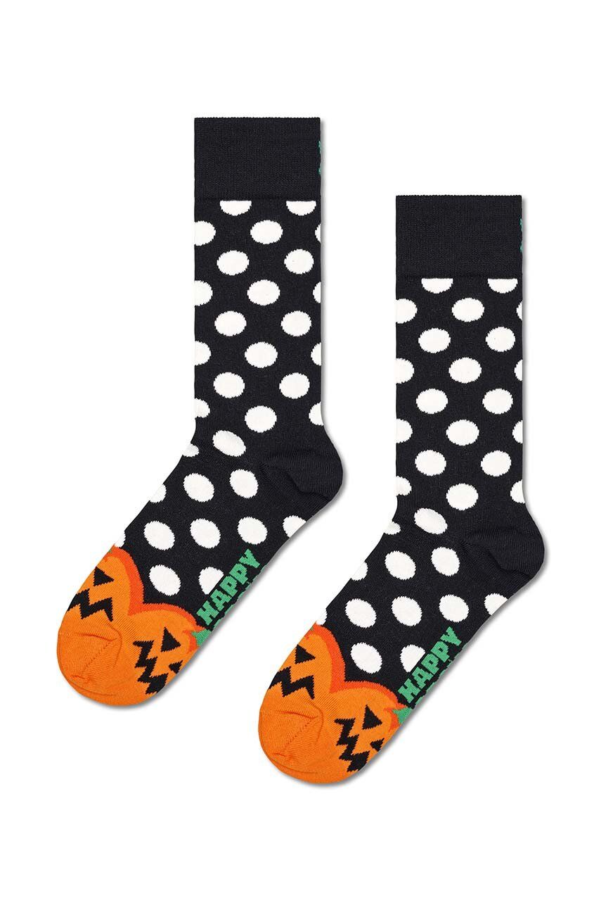 Happy Socks sosete Halloween Pumpkin Sock culoarea negru, HAL01-9150