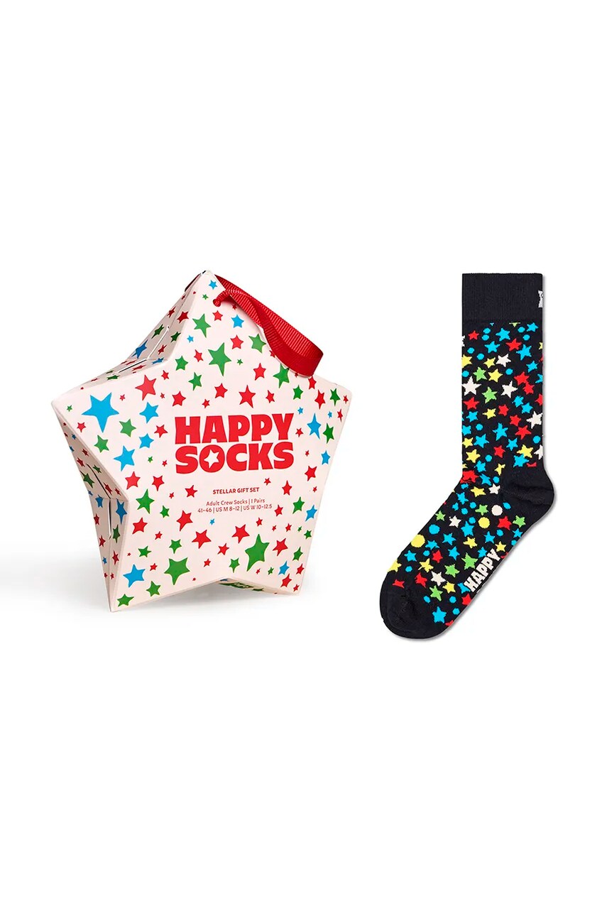 

Чорапи Happy Socks GIFTBOX в черно P001734, Черен