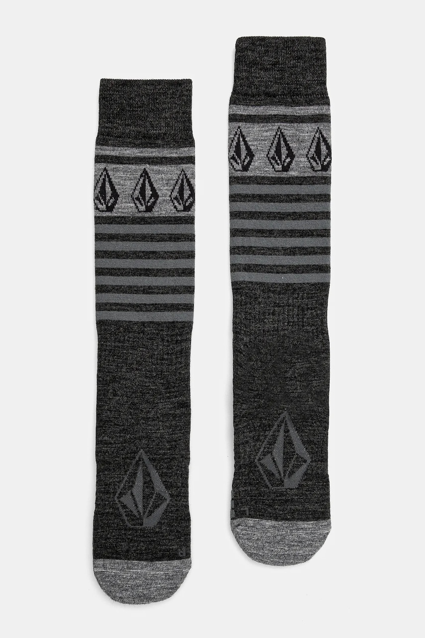 Levně Ponožky s příměsí vlny Volcom šedá barva, K6352501