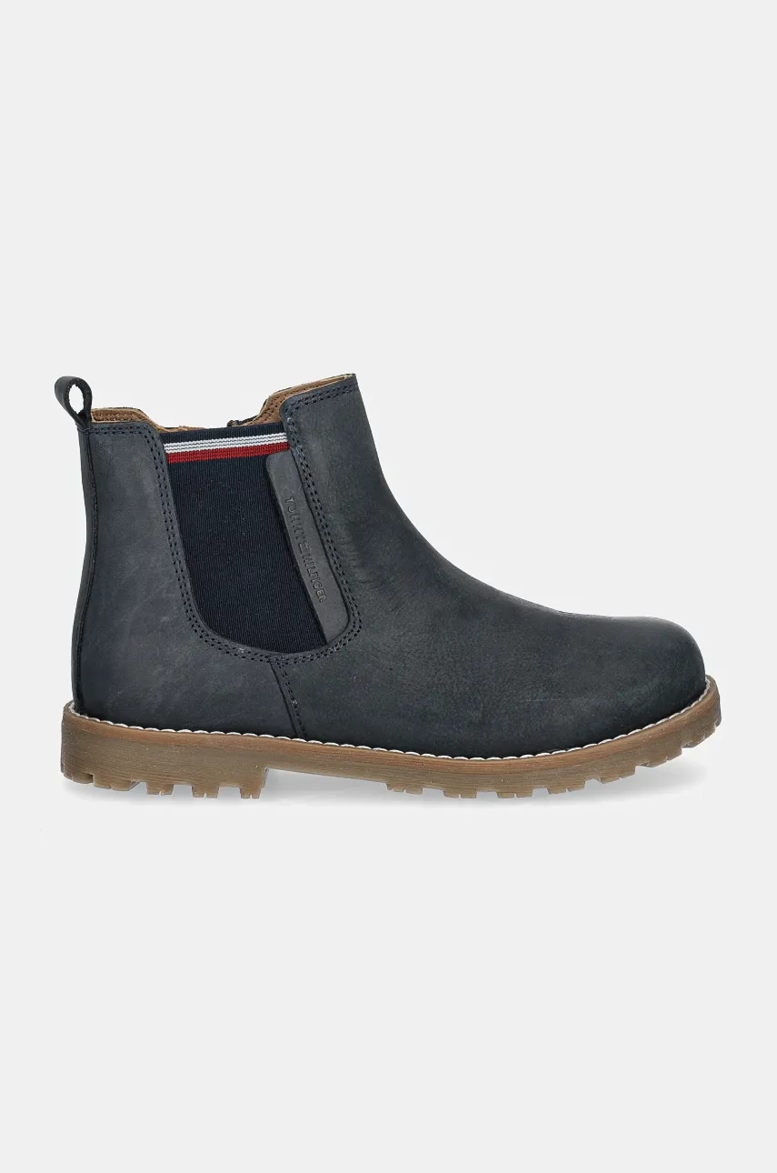 Детские кожаные зимние ботинки Tommy Hilfiger цвет синий T1X5-33700 Детские кожаные зимние ботинки Tommy Hilfiger цвет синий T1X5-33700