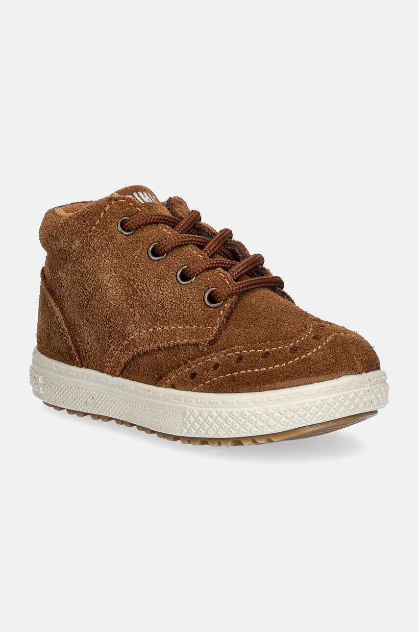 Primigi pantofi din piele intoarsa pentru copii culoarea maro, PBZ 68528 Primigi pantofi din piele intoarsa pentru copii culoarea maro, PBZ 68528