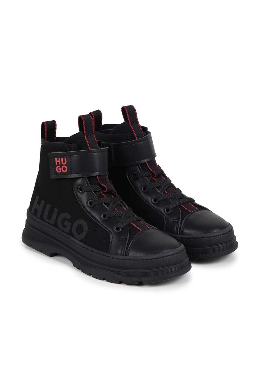 HUGO pantofi copii culoarea negru, G00247
