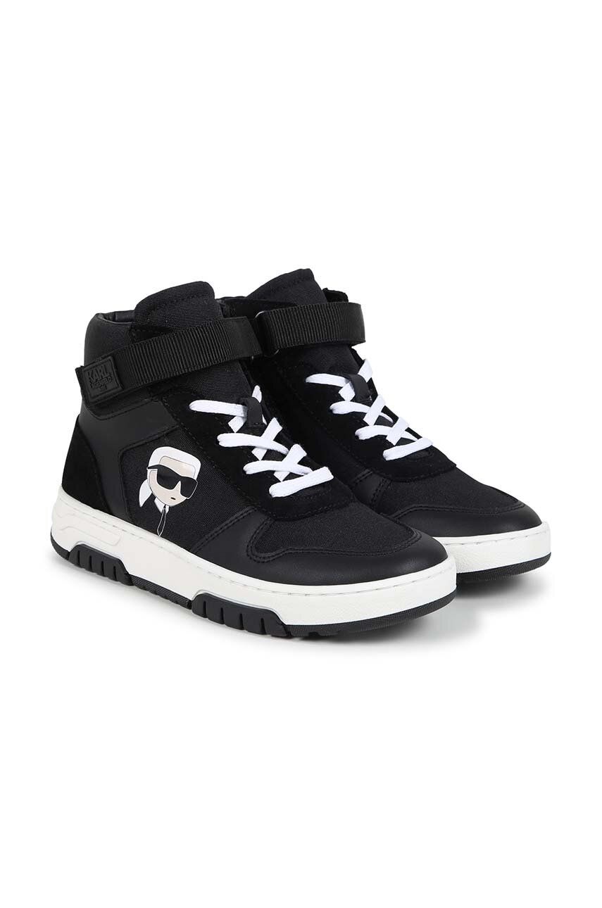 Karl Lagerfeld sneakers pentru copii culoarea negru, Z30318