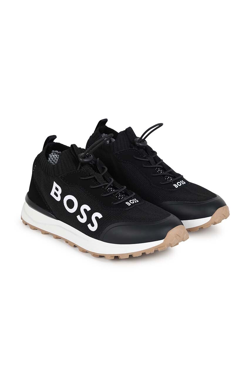 BOSS sneakers pentru copii culoarea negru, J51327