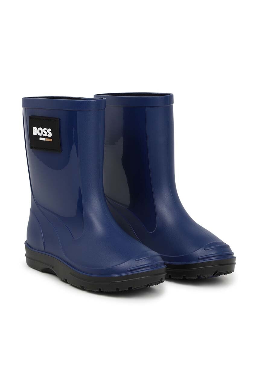BOSS cizme copii culoarea albastru marin, J51338 BOSS cizme copii culoarea albastru marin, J51338