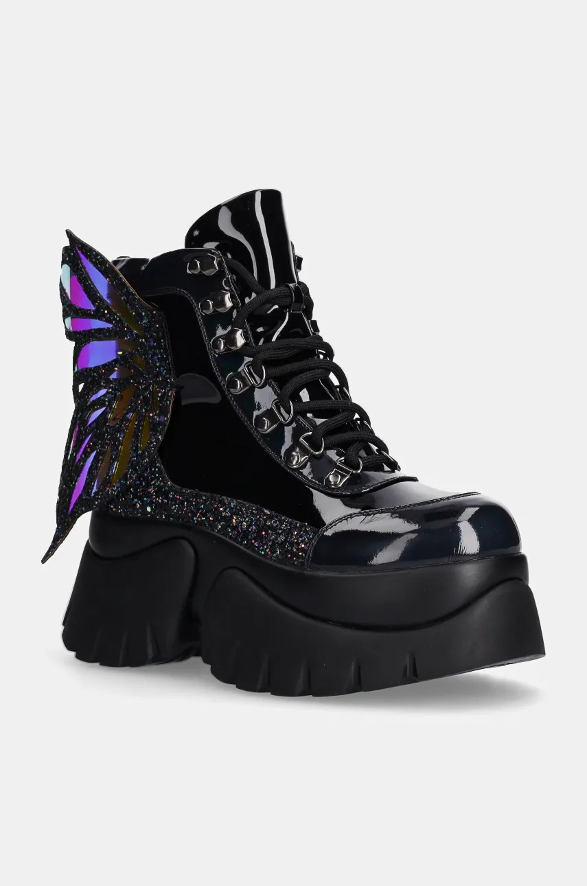 

Кубинки Koi Footwear в черно с платформа Evil Fairy Queen, Черен