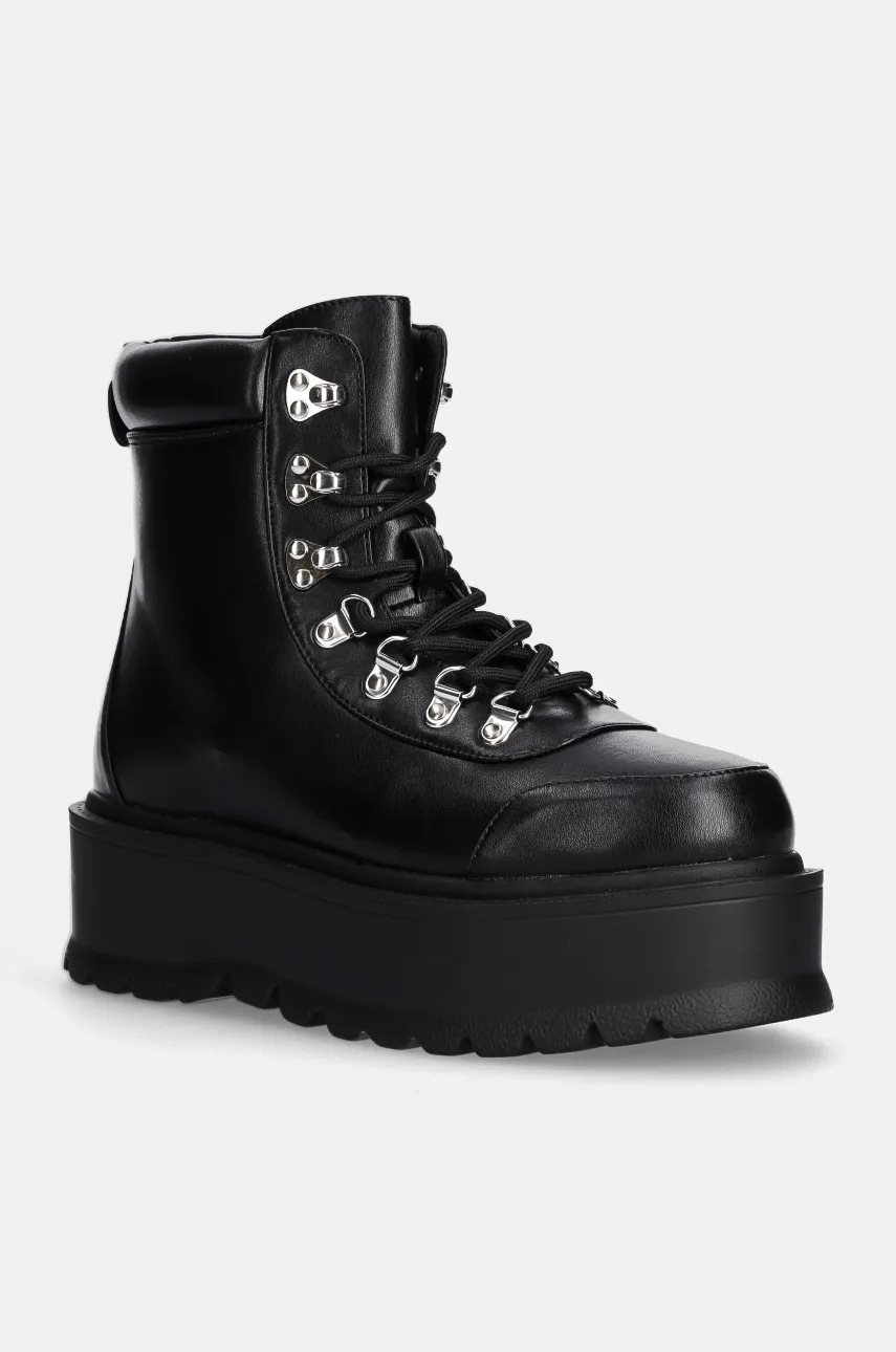 

Кубинки Koi Footwear в черно с платформа HYDRA, Черен