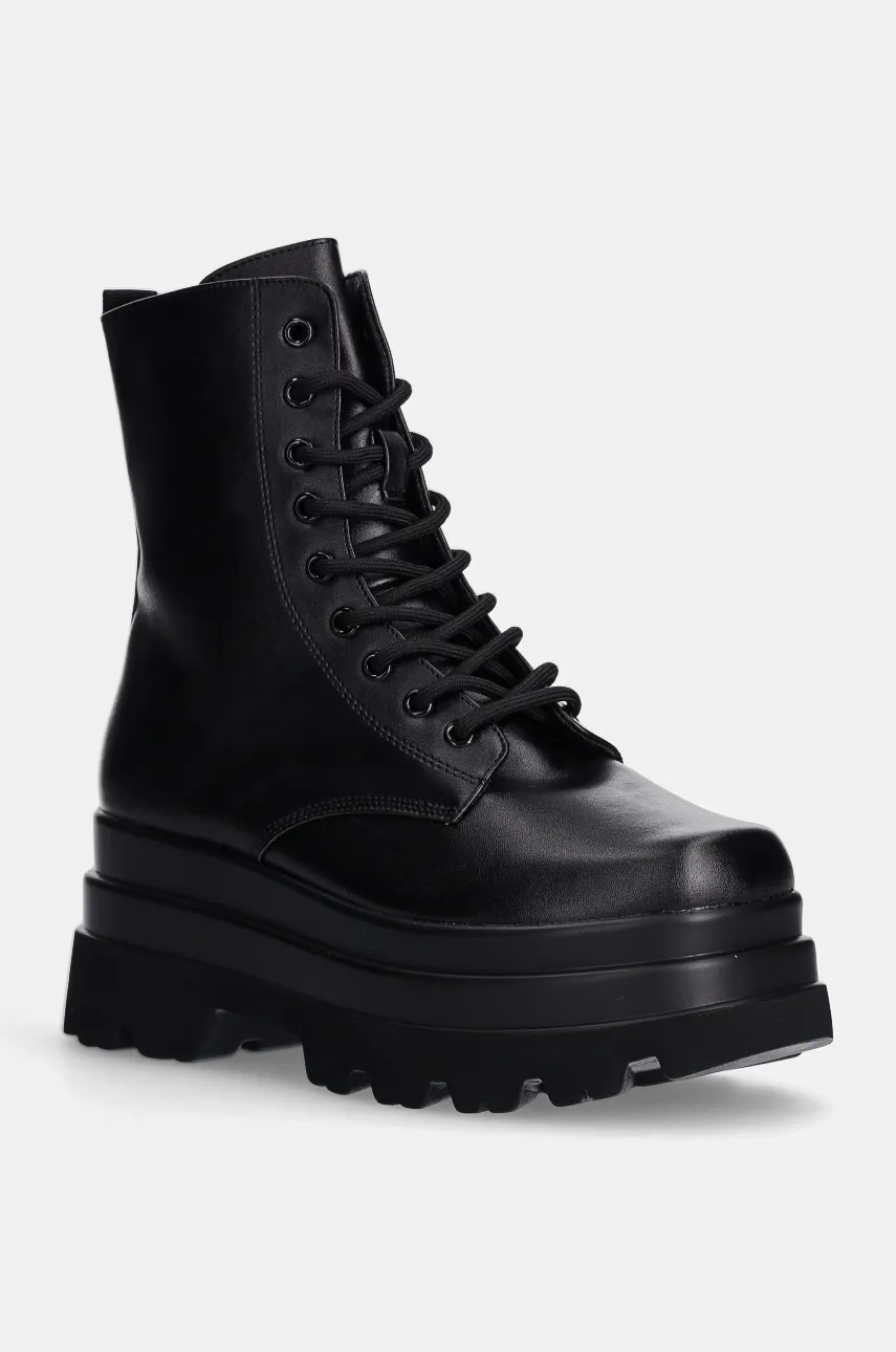 Levně Farmářky Koi Footwear dámské, černá barva, na platformě, SWD-03