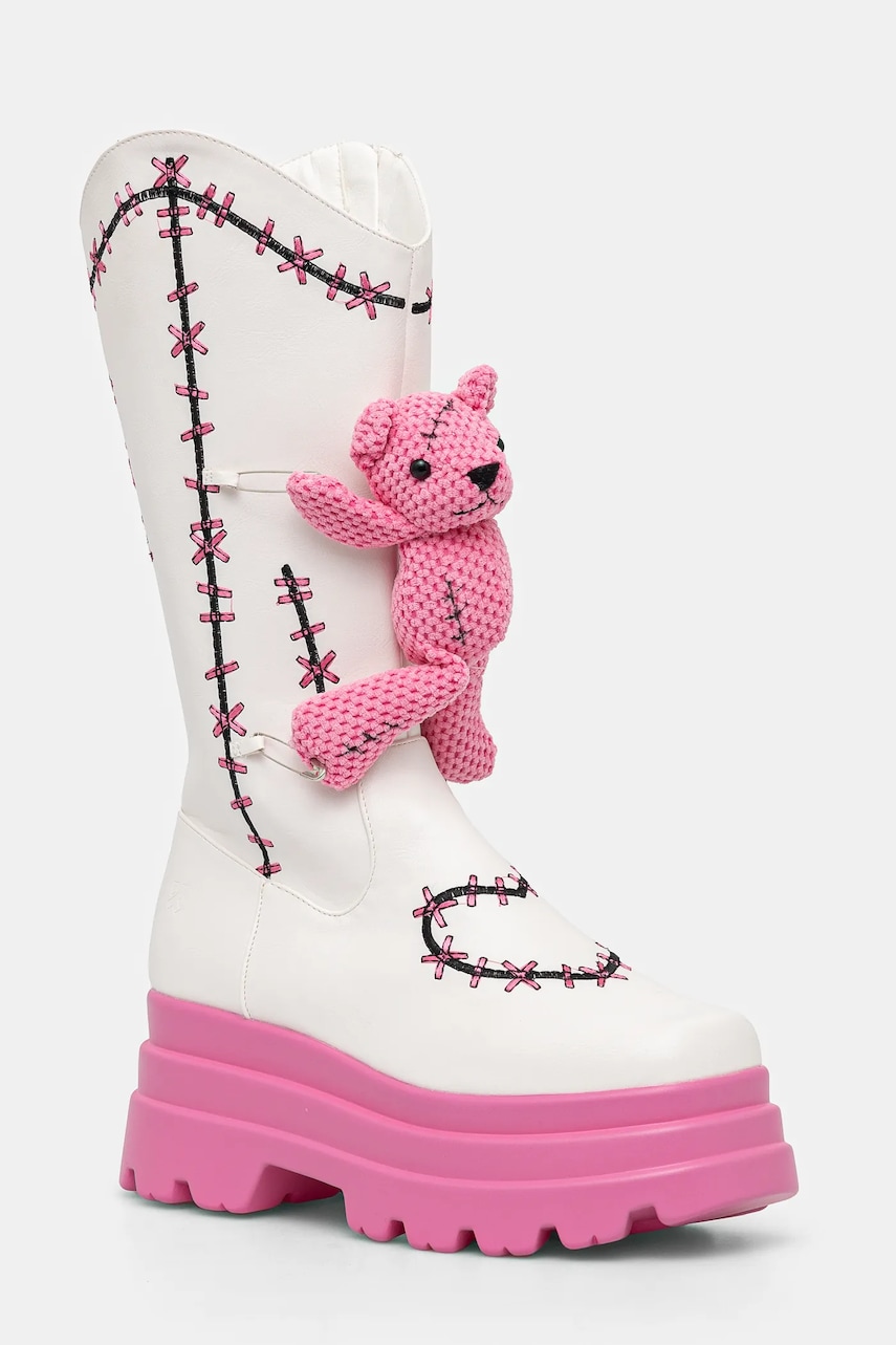 Koi Footwear cizme femei, culoarea alb, cu platforma, izolare usoara, SWD-75 Koi Footwear cizme femei, culoarea alb, cu platforma, izolare usoara, SWD-75