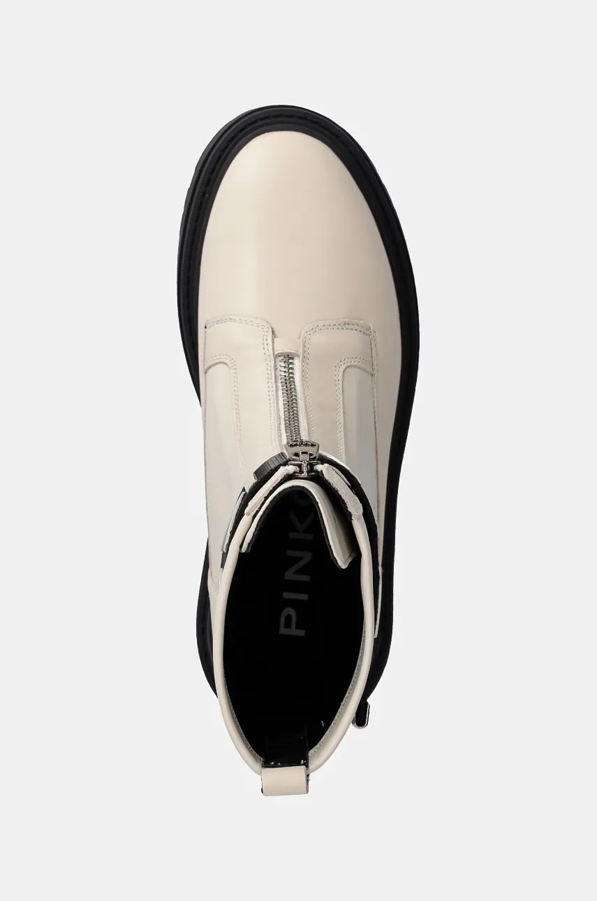 Μποτάκια Pinko Mia χρώμα: μπεζ, SD0219 P061 DY7 φωτογραφία