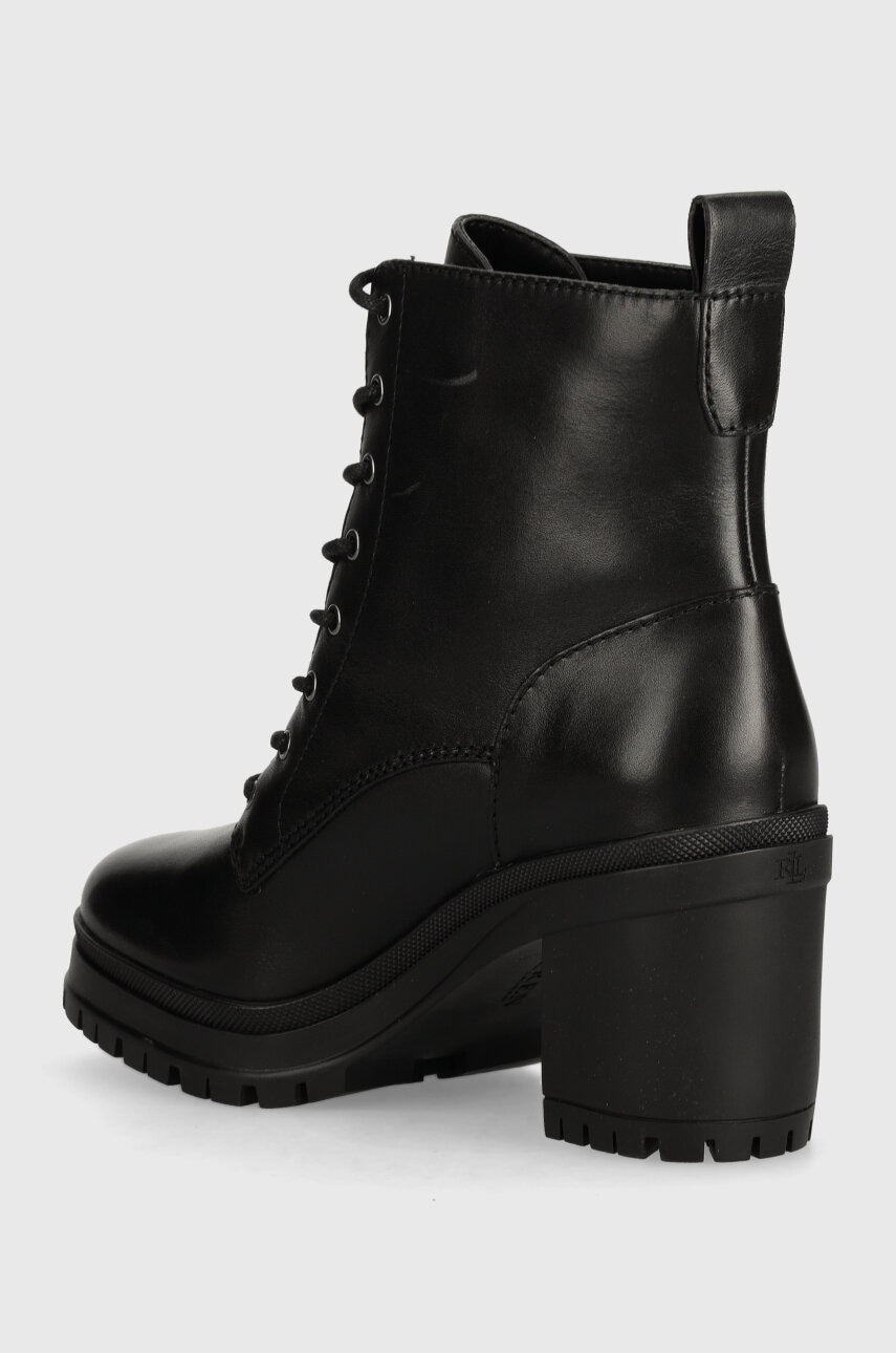 Lauren Ralph Lauren bőr csizma Cameron fekete, női, magassarkú, 802937826001 termék 2. képe