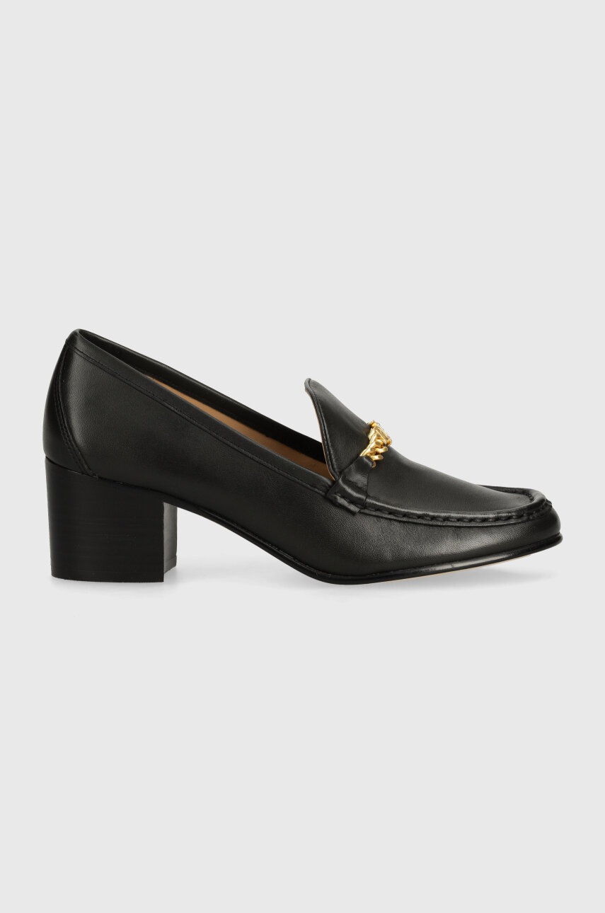 Δερμάτινες γόβες Lauren Ralph Lauren Winslet χρώμα: μαύρο, 802942573001 φωτογραφία