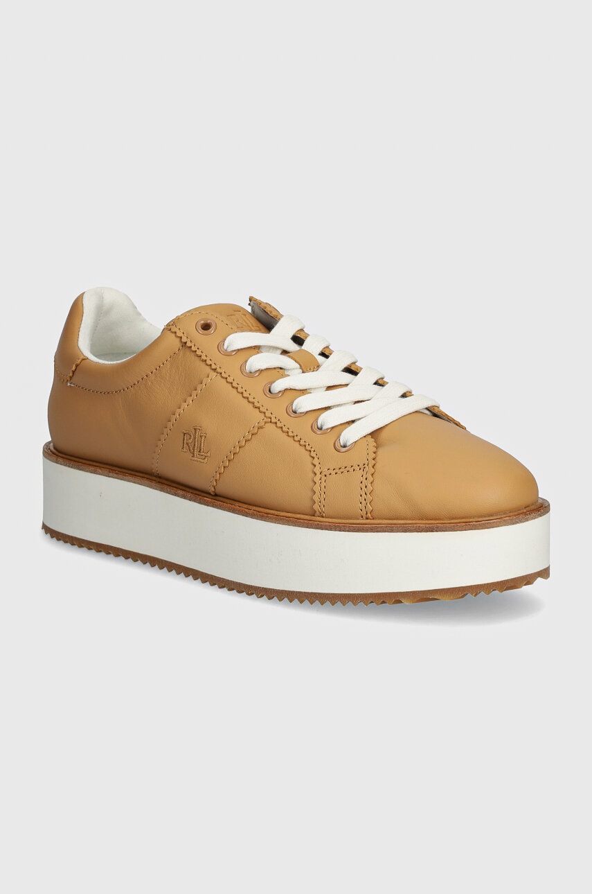 

Кожени маратонки Lauren Ralph Lauren Amelia в бежово 802943023001, Бежов