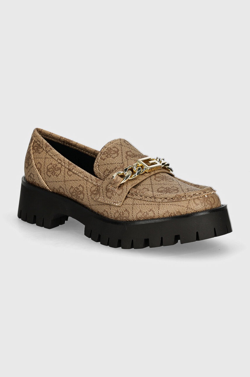 

Мокасини Guess ALMOSTY в кафяво с платформа FLTALM FAL14, Кафяв