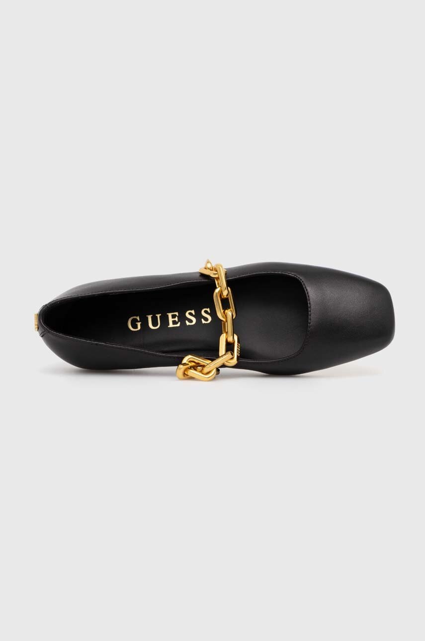 Шкіряні балетки Guess LEVY колір чорний  FLTBLE LEA02 