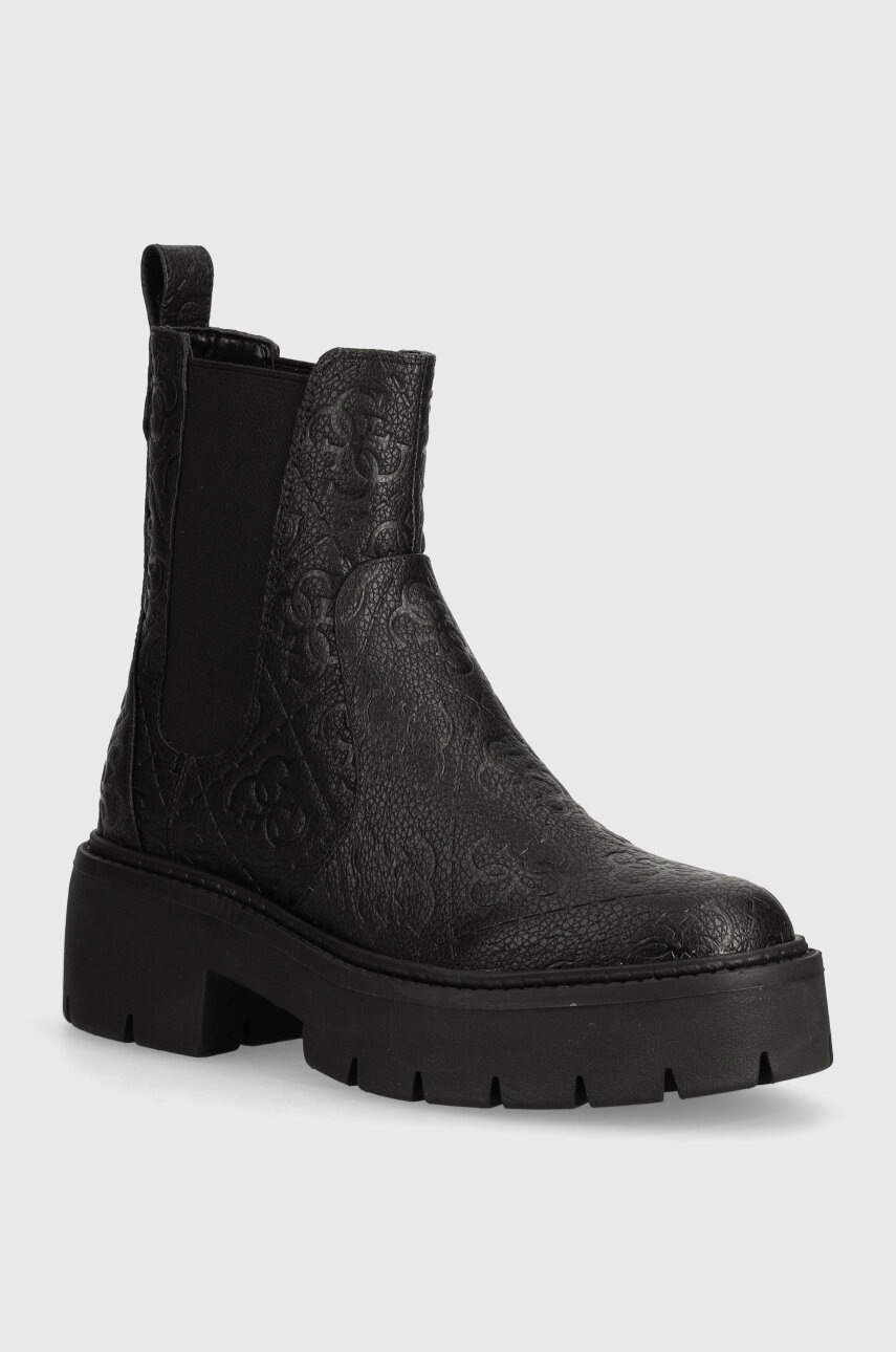 

Боти Guess SHUZE в черно с платформа FLTSHU FAL10, Черен