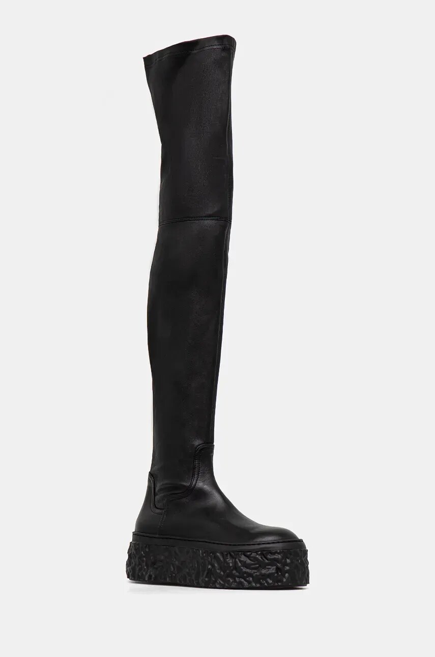 AGL ghete de piele Magma Boot femei, culoarea negru, cu platforma, D776502PGK06891013