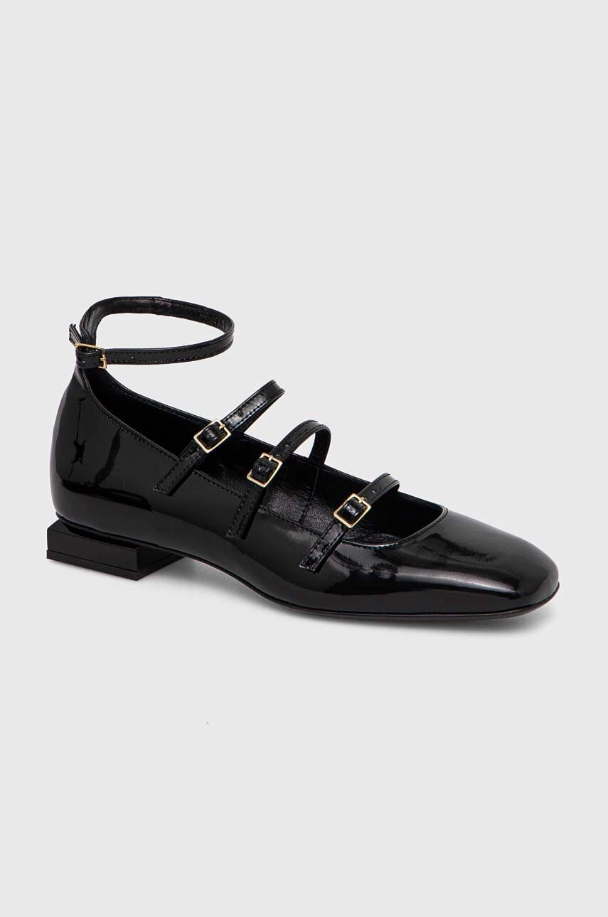 AGL balerini de piele Angie L Straps culoarea negru, D557003PCMOON0000 AGL balerini de piele Angie L Straps culoarea negru, D557003PCMOON0000