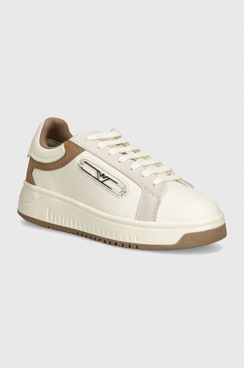 Emporio Armani sneakers culoarea bej, X3X024 XR222 C680