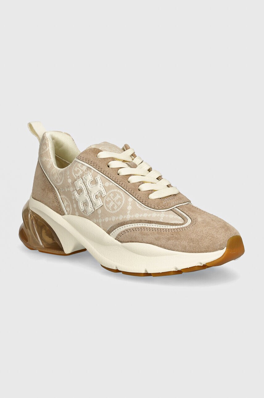 Tory Burch sneakers Good Luck Trainer culoarea bej, 158662-200