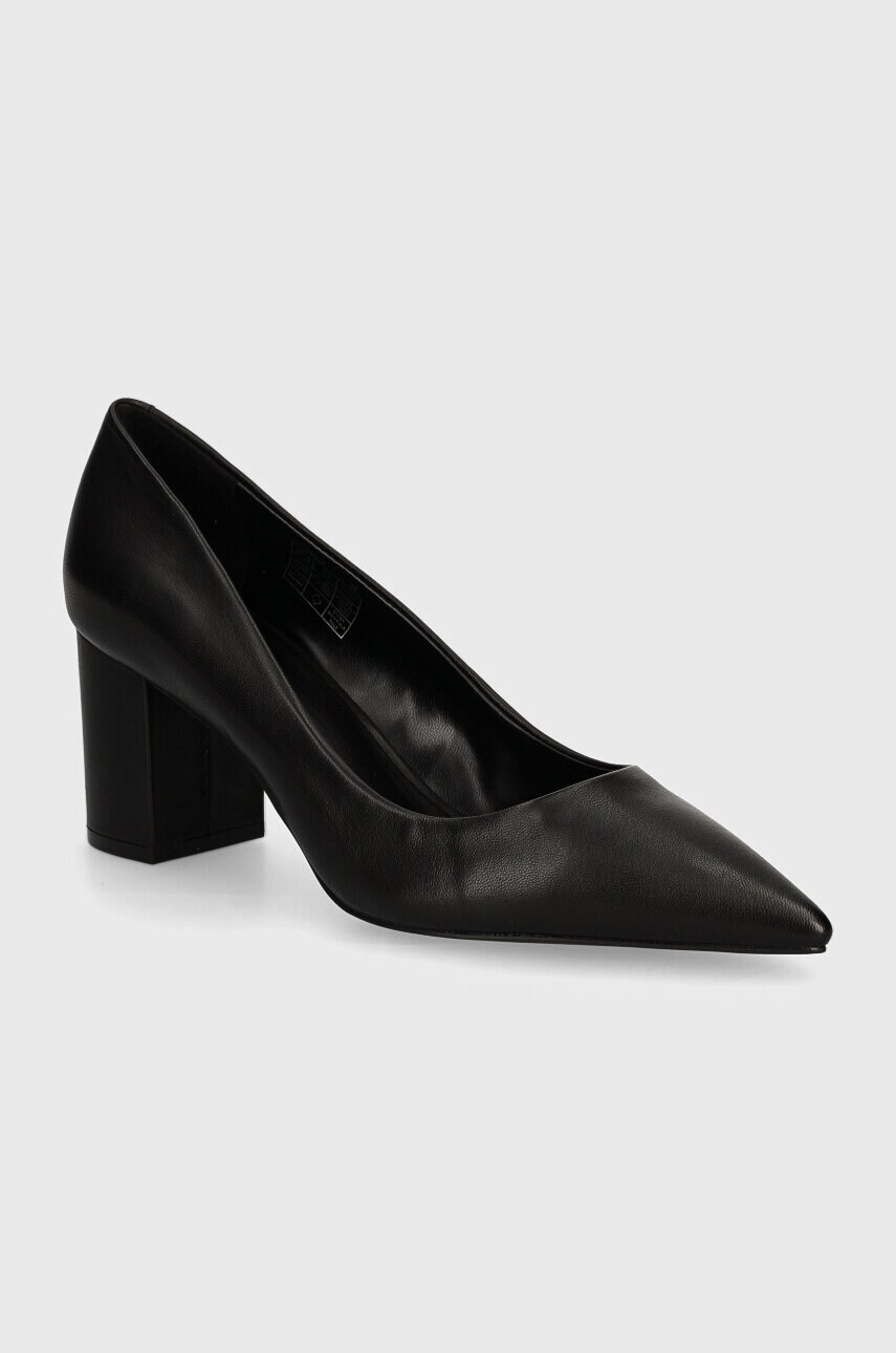 HUGO pantofi de piele Devany culoarea negru, cu toc drept, 50524828