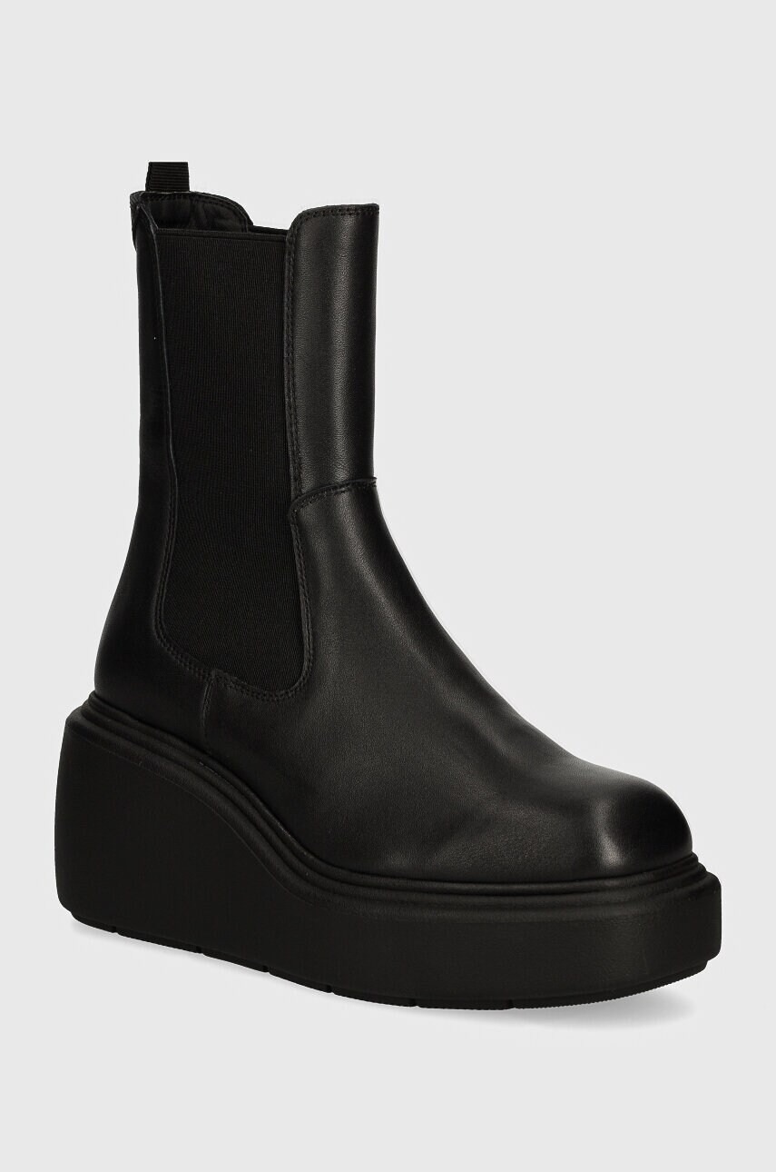 HUGO botine Meghan femei, culoarea negru, cu platforma, 50523192