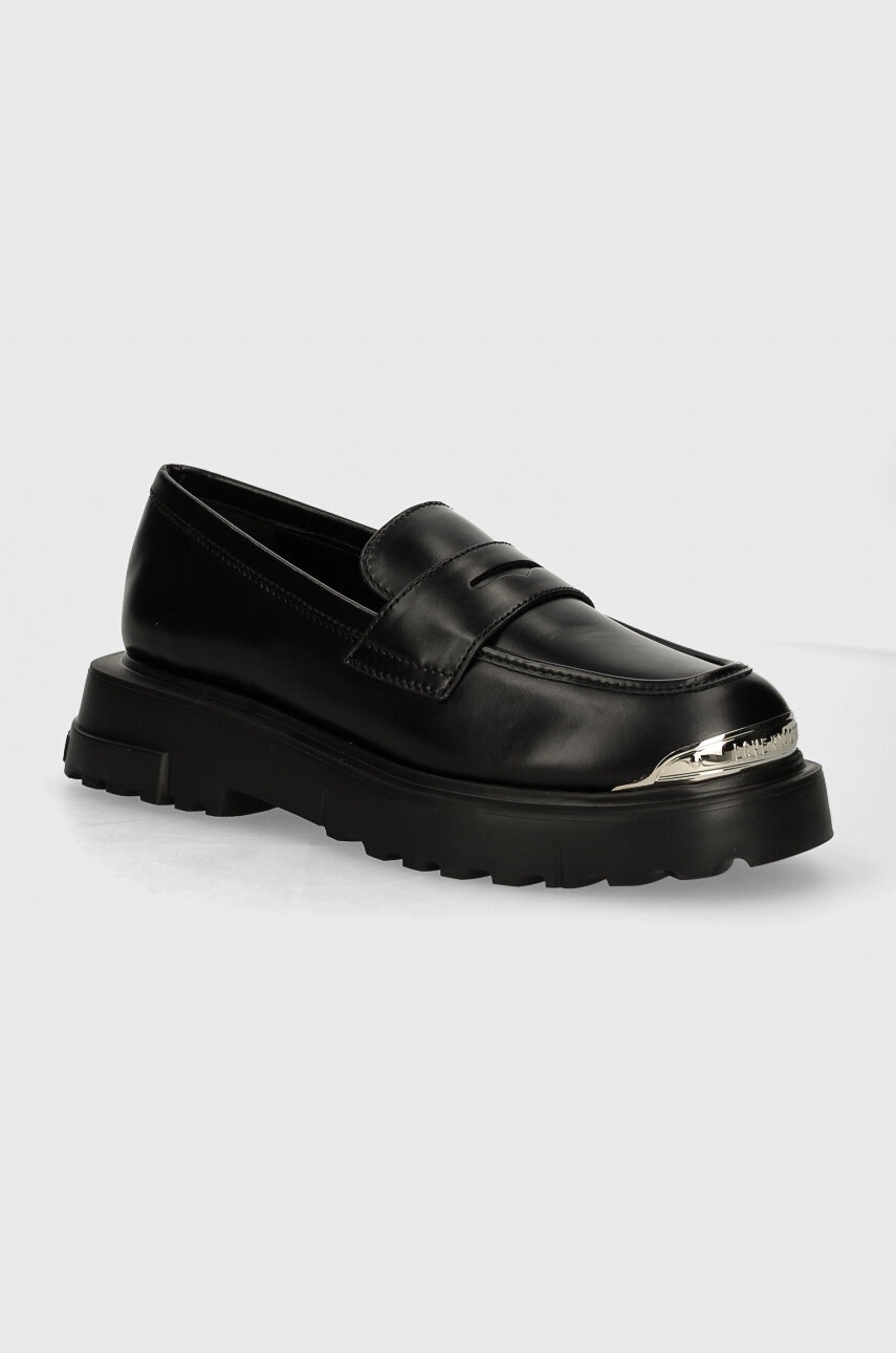 

Кожени мокасини Love Moschino в черно с платформа JA10224G1LIA0000, Черен