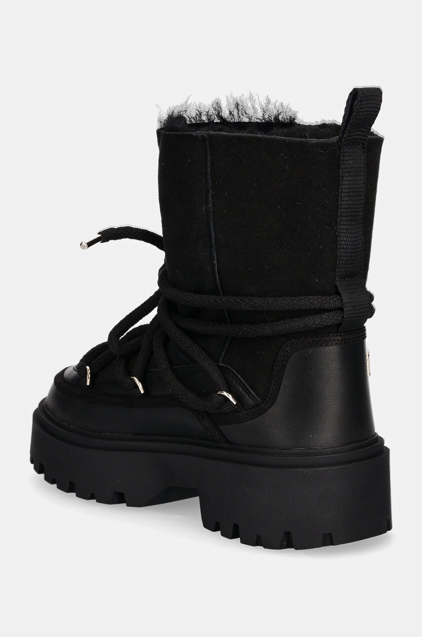 Tommy Hilfiger hócipő REAL SHEARLING LACE-UP SNOWBOOT fekete, FW0FW08085 termék 2. képe