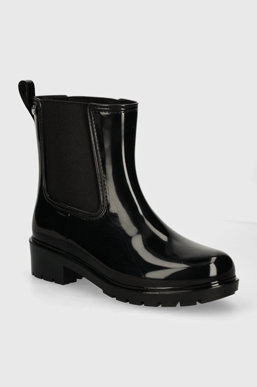 

Гумени ботуши Tommy Hilfiger FLAG RAINBOOT в черно FW0FW08213, Черен