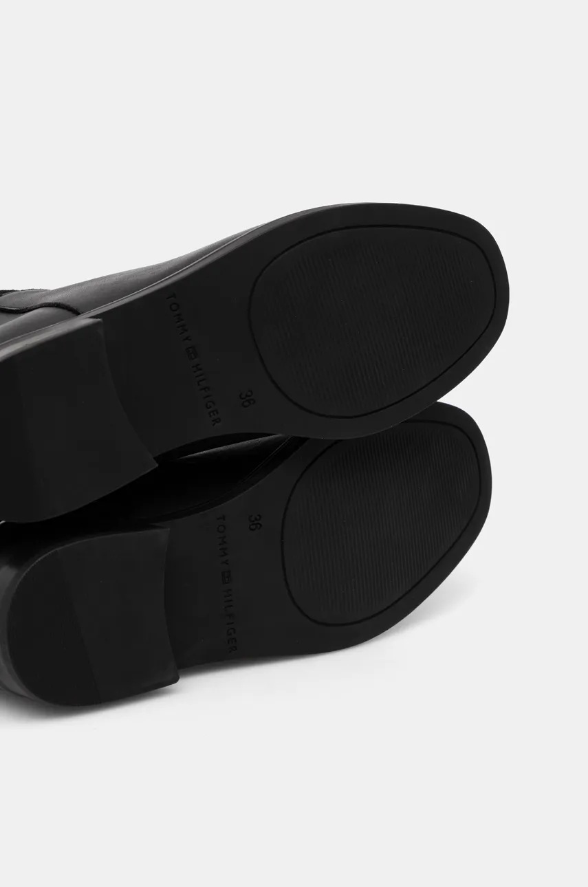 Kožené kozačky Tommy Hilfiger TH STUD LEATHER MIX LONG BOOT (obrázek 4)