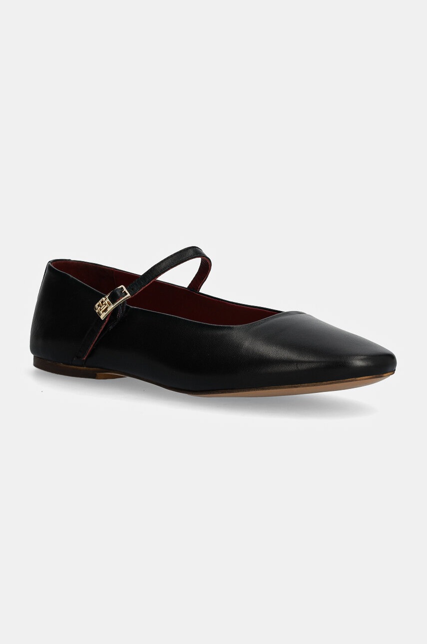 

Кожени балеринки Tommy Hilfiger MARYJANE BALLERINA LEATHER в черно FW0FW08294, Черен