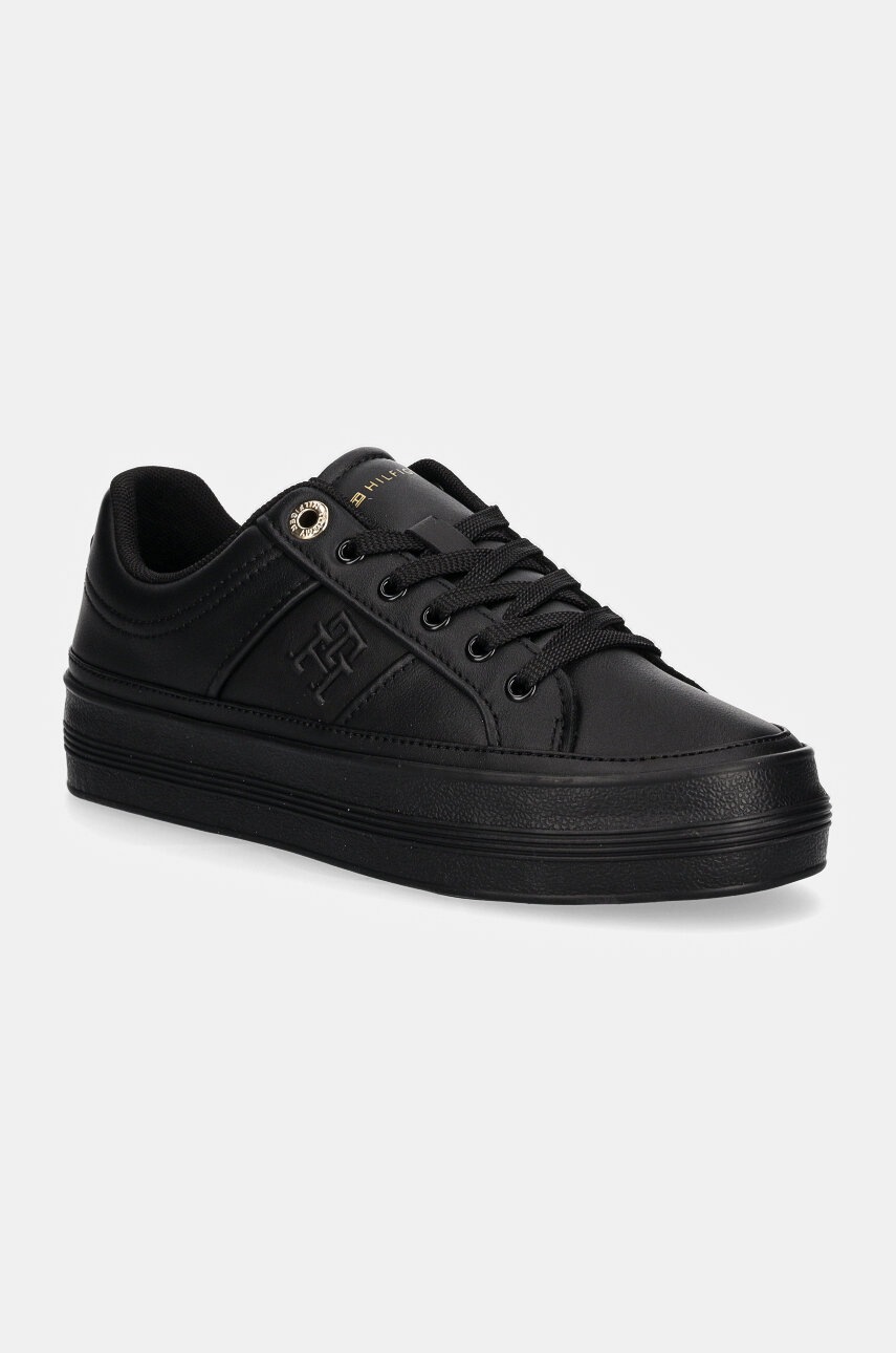 

Кожени маратонки Tommy Hilfiger ESSENTIAL VULC SNEAKER MONOGRAM в черно FW0FW07945, Черен