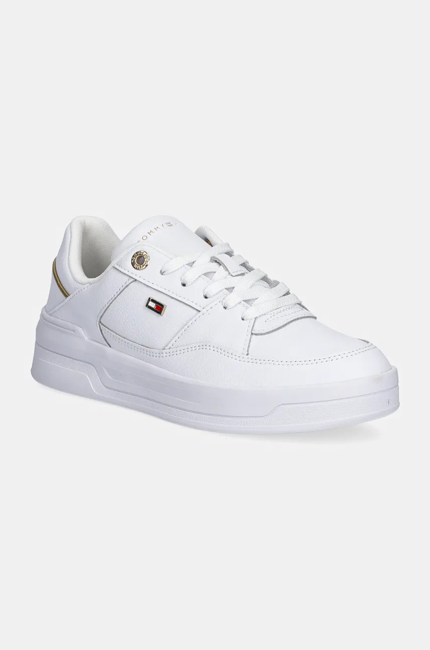 

Кожени маратонки Tommy Hilfiger ESSENTIAL BASKET SNEAKER в бяло FW0FW08261, Бял
