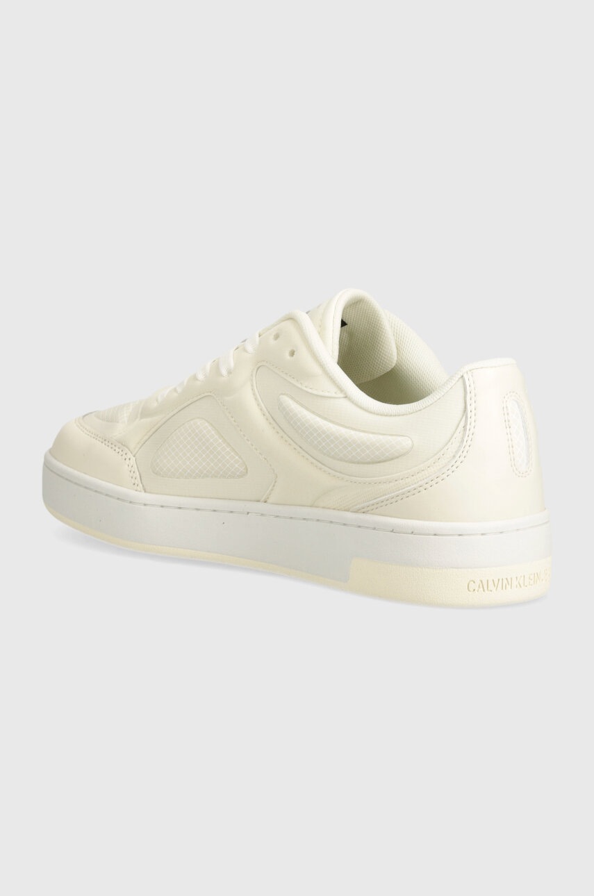 Αθλητικά Calvin Klein Jeans BASKET CUPSOLE LOW MIX IN MTL χρώμα: μπεζ, YW0YW01462 φωτογραφία