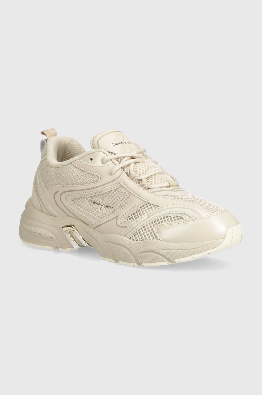

Маратонки Calvin Klein Jeans RETRO TENNIS LOW LACE MH ML MTL в бежово YW0YW01463, Бежов