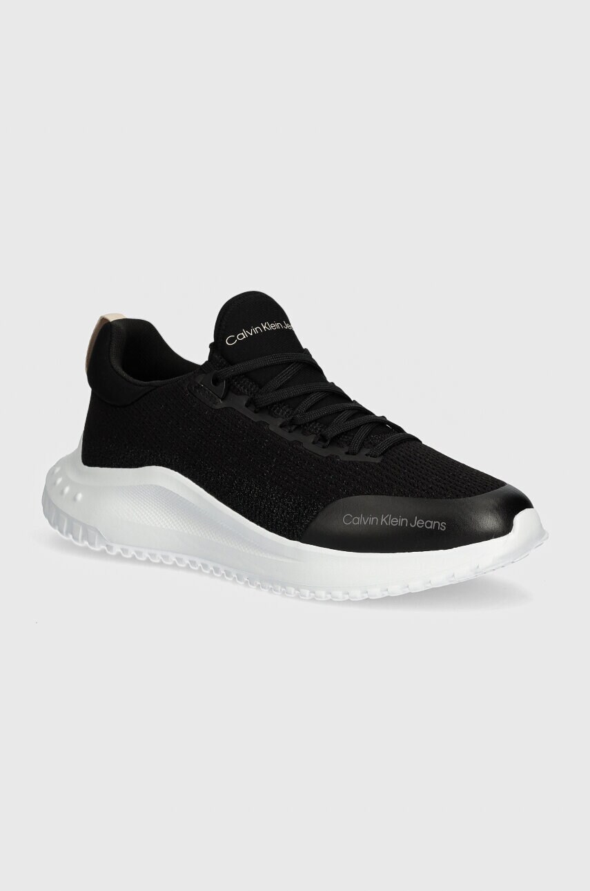 Levně Sneakers boty Calvin Klein Jeans EVA RUNNER LOW SOCK KT IN MTR černá barva, YW0YW01484