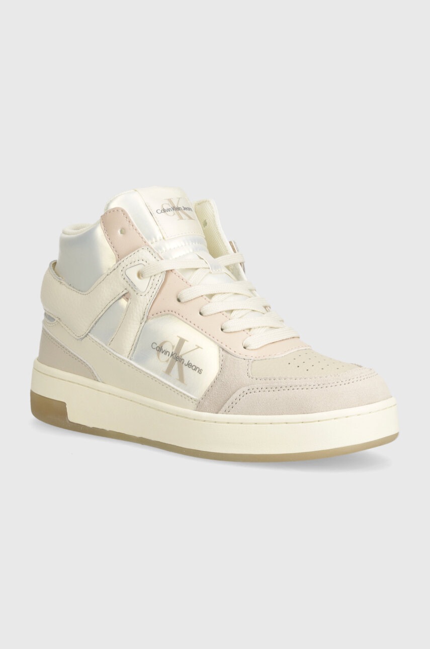 

Маратонки Calvin Klein Jeans BASKET CUPSOLE HIGH MIX ML MTR в бежово YW0YW01489, Бежов