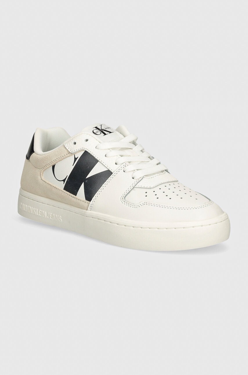 

Кожени маратонки Calvin Klein Jeans CLASSIC CUPSOLE LOW NBS в бяло YW0YW01520, Бял