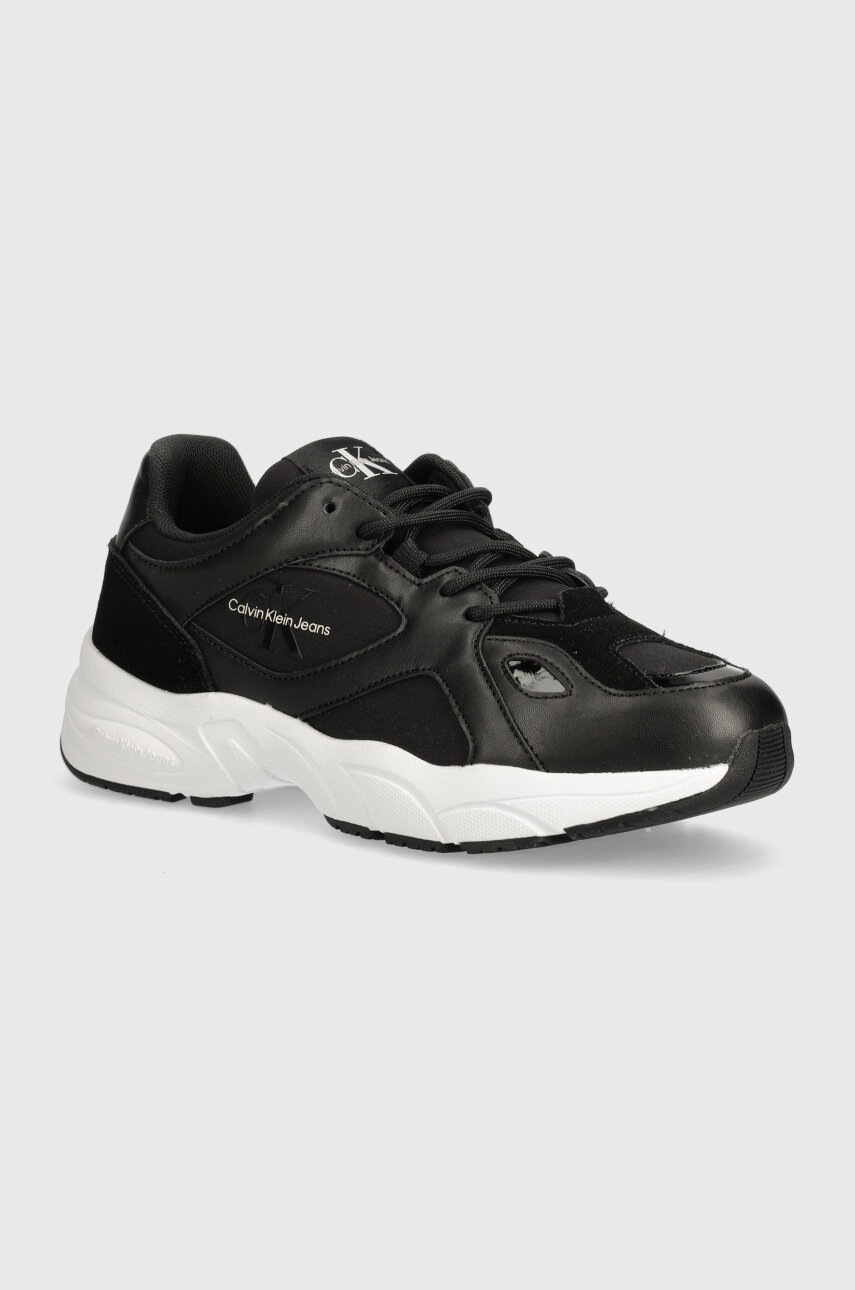 

Маратонки Calvin Klein Jeans RETRO TENNIS LOW LACE MIX ML в черно YW0YW01528, Черен