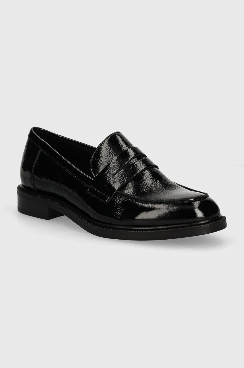 Vagabond Shoemakers mocasini de piele AMINA femei, culoarea negru, cu toc plat, 5703-060-20