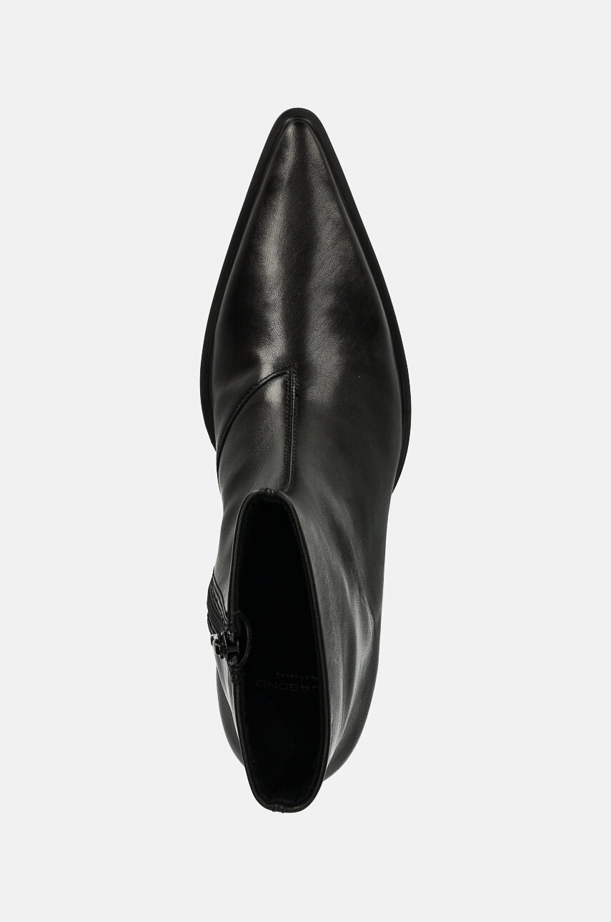 Шкіряні черевики Vagabond Shoemakers CASSIE жіночі колір чорний каблук блок 5850-201-20 