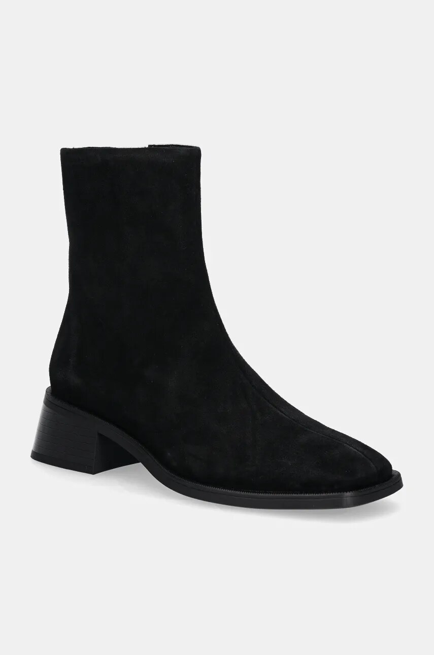 Vagabond Shoemakers cizme din piele intoarsa BLANCA femei, culoarea negru, cu toc drept, 5217-240-20