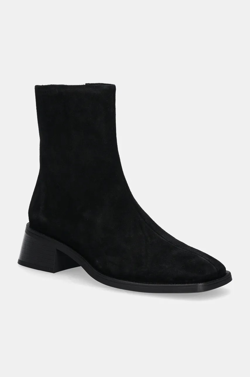Vagabond Shoemakers cizme din piele intoarsa BLANCA femei, culoarea negru, cu toc drept, 5217-240-20