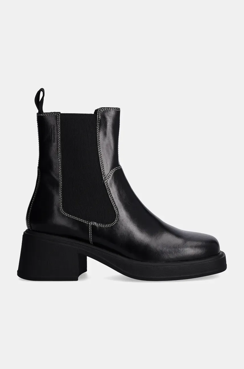 Кожаные полусапоги Vagabond Shoemakers DORAH женские цвет чёрный каблук кирпичик 5642-001-87 Кожаные полусапоги Vagabond Shoemakers DORAH женские цвет чёрный каблук кирпичик 5642-001-87