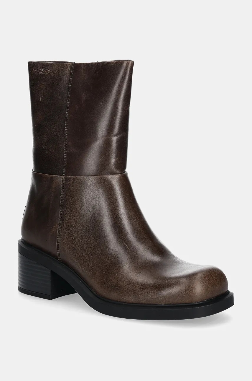 Vagabond Shoemakers cizme de piele DANIELLA femei, culoarea maro, cu toc drept, 5820-209-19