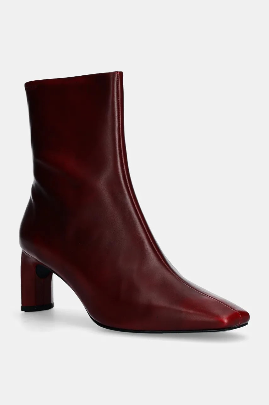 Vagabond Shoemakers cizme de piele VENDELA femei, culoarea bordo, cu toc drept, 5823-018-47