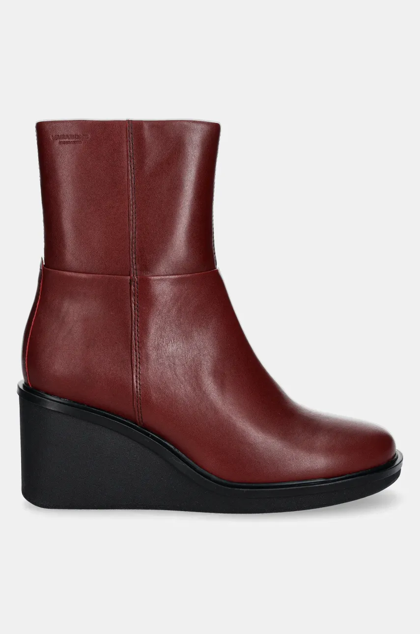 Кожаные полусапожки Vagabond Shoemakers DEENA женские цвет бордовый на платформе 5832-101-42 Кожаные полусапожки Vagabond Shoemakers DEENA женские цвет бордовый на платформе 5832-101-42