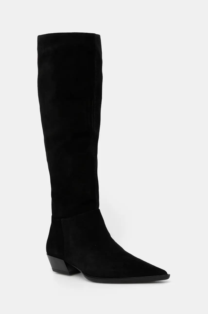 Vagabond Shoemakers cizme din piele intoarsa CASSIE femei, culoarea negru, cu toc drept, 5850-340-20 Vagabond Shoemakers cizme din piele intoarsa CASSIE femei, culoarea negru, cu toc drept, 5850-340-20
