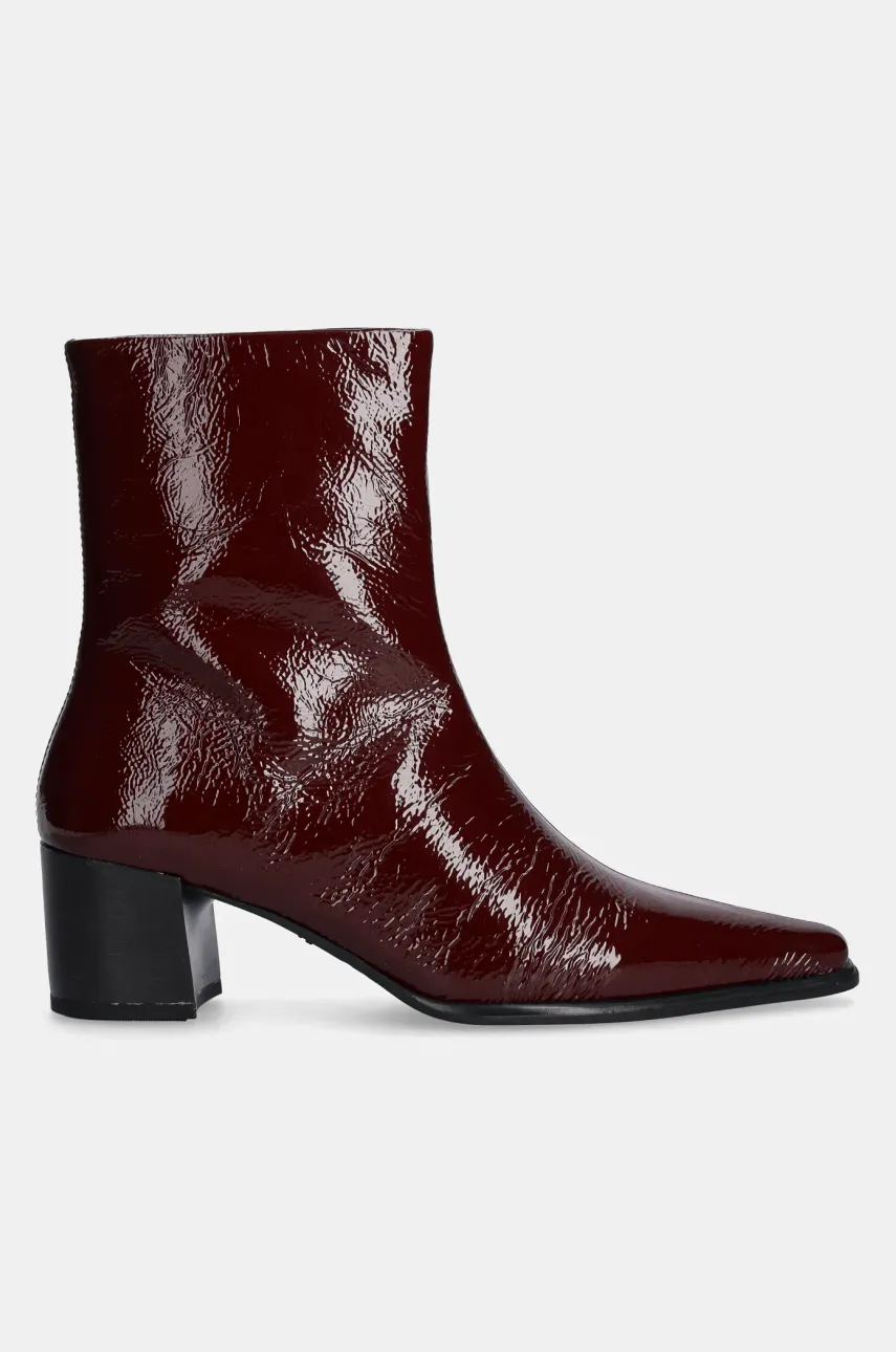 Кожаные полусапожки Vagabond Shoemakers GISELLE женские цвет бордовый каблук кирпичик 5854-060-38 Кожаные полусапожки Vagabond Shoemakers GISELLE женские цвет бордовый каблук кирпичик 5854-060-38